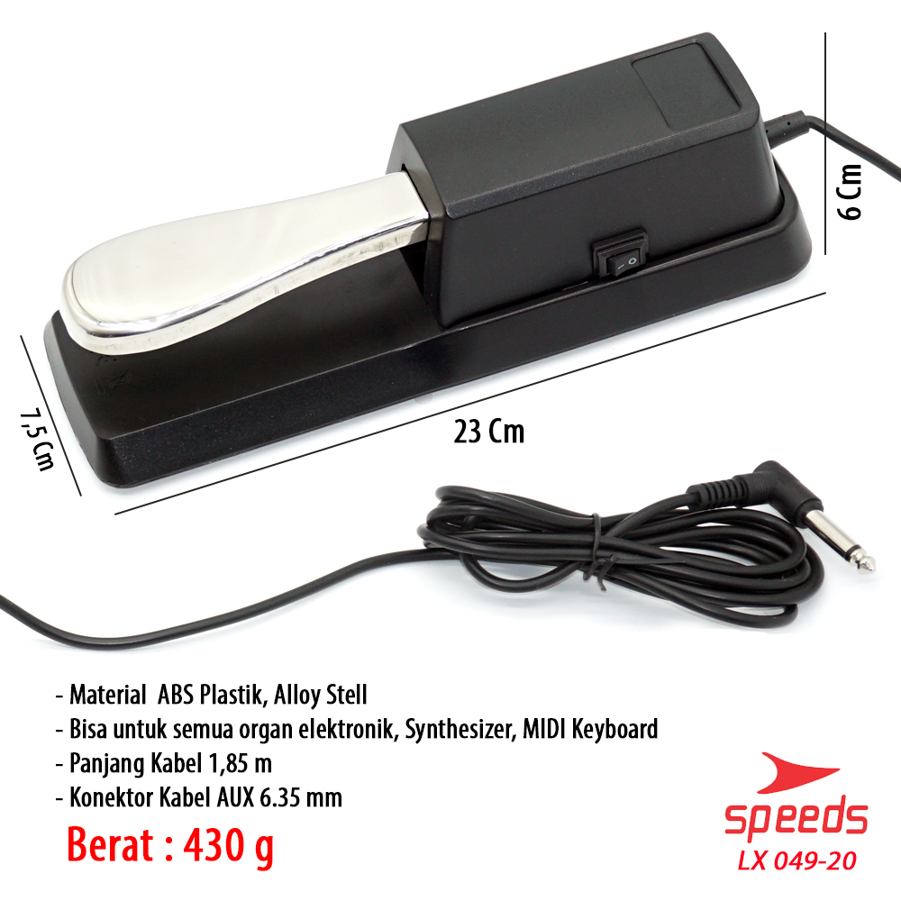 SPEEDS Sustain Pedal Keyboard Alat Musik Untuk Piano Elektrik Synthesizer Digital 049-20