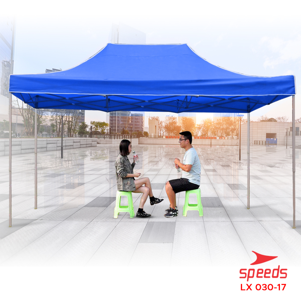 SPEEDS Terpal Tenda 3x4.5m Tenda Lipat Jualan Tenda Bazar Waterproof Berbahan Kain Oxford 600D 030-17