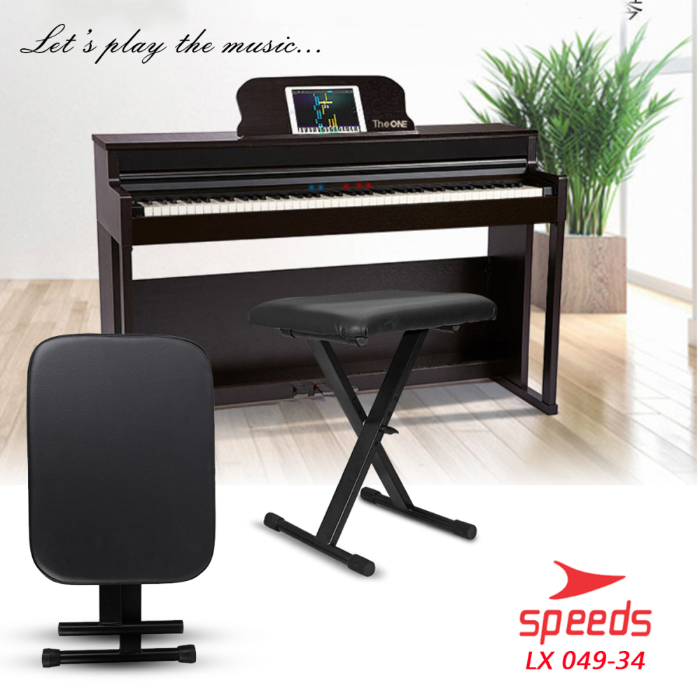 SPEEDS Alat Musik Kursi Lipat Kursi Untuk Piano Kursi Piano Portable Single Untuk Anak dan Dewasa 049-34