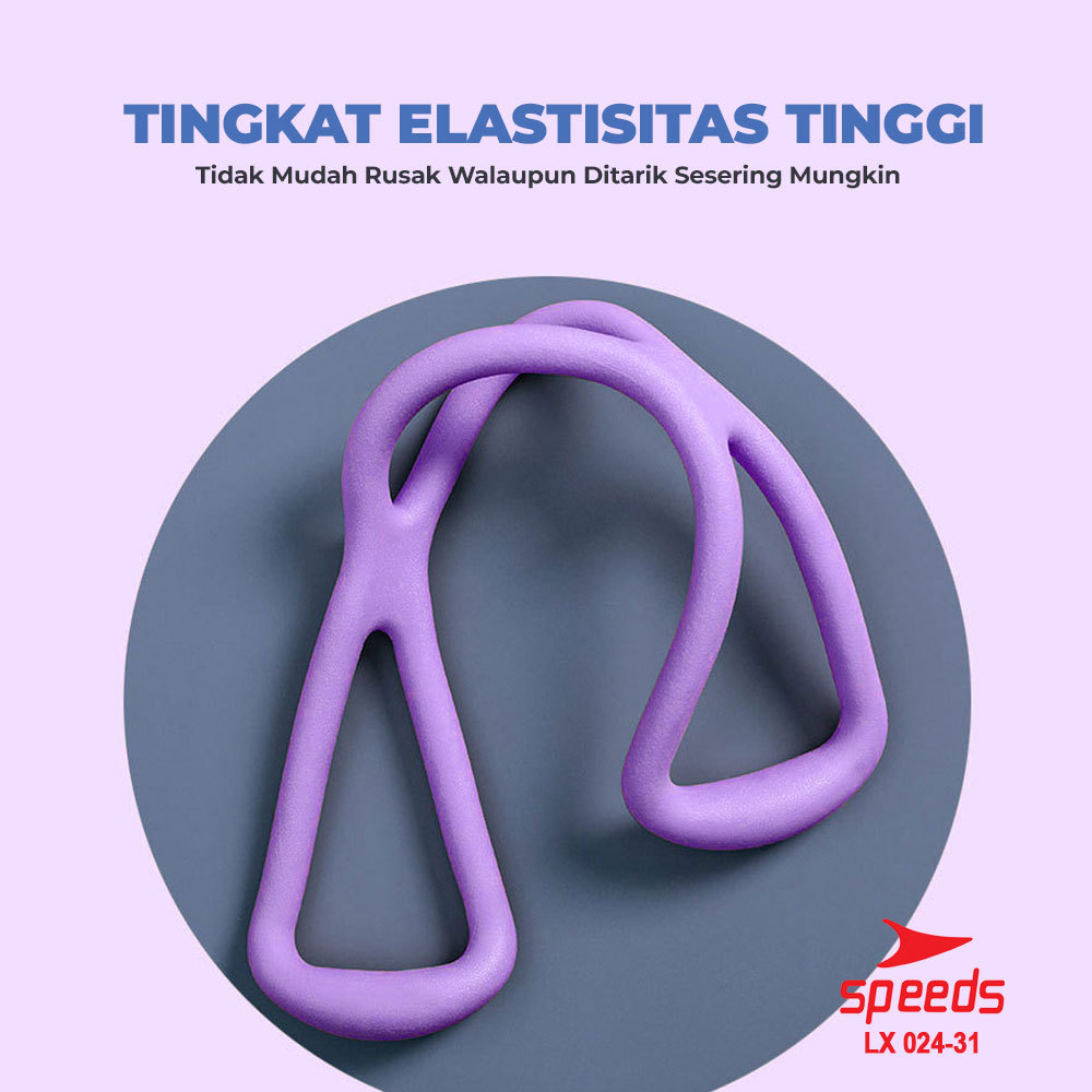 SPEEDS Yoga Pull Rope Tali Yoga 10mm Fitness Elastis Olahraga Gym Yoga Stretch Rope 024-31