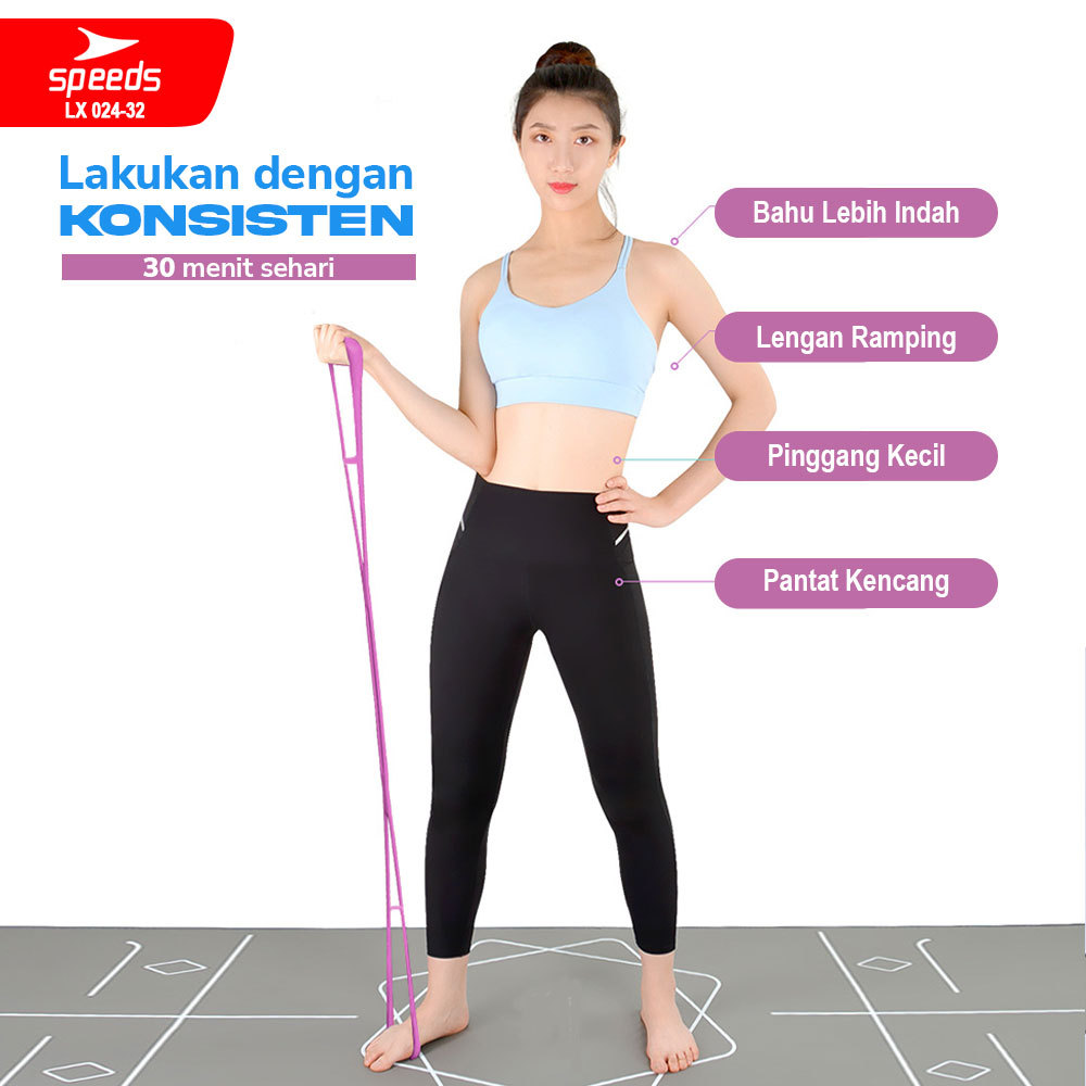 SPEEDS SPEEDS Tali Yoga Yoga Pull Rope Yoga Stretch Rope Tali Yoga Latihan Fitness Resistance Band 024-32