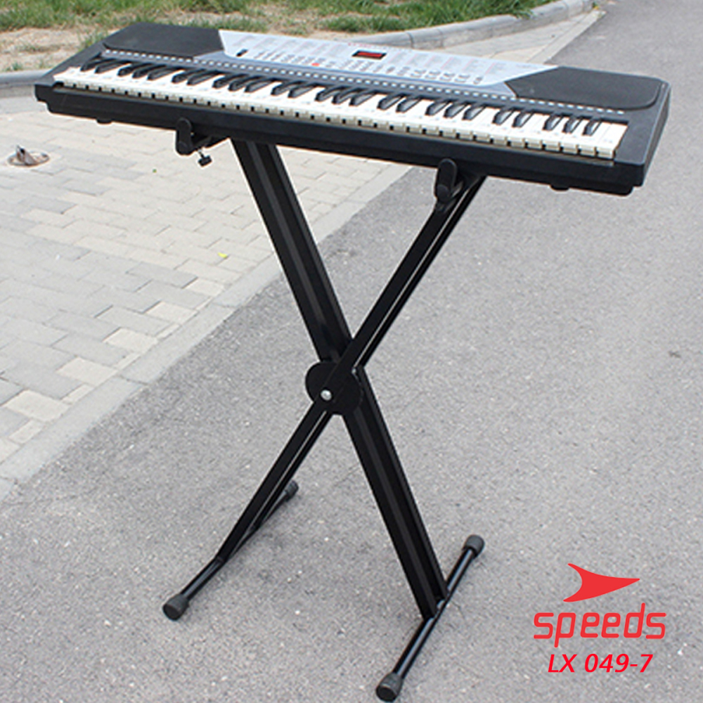 SPEEDS Alat Musik Stand Keyboard Double Kaki Keyboard Untuk Semua Piano Dewasa Lipat Portable 049-7