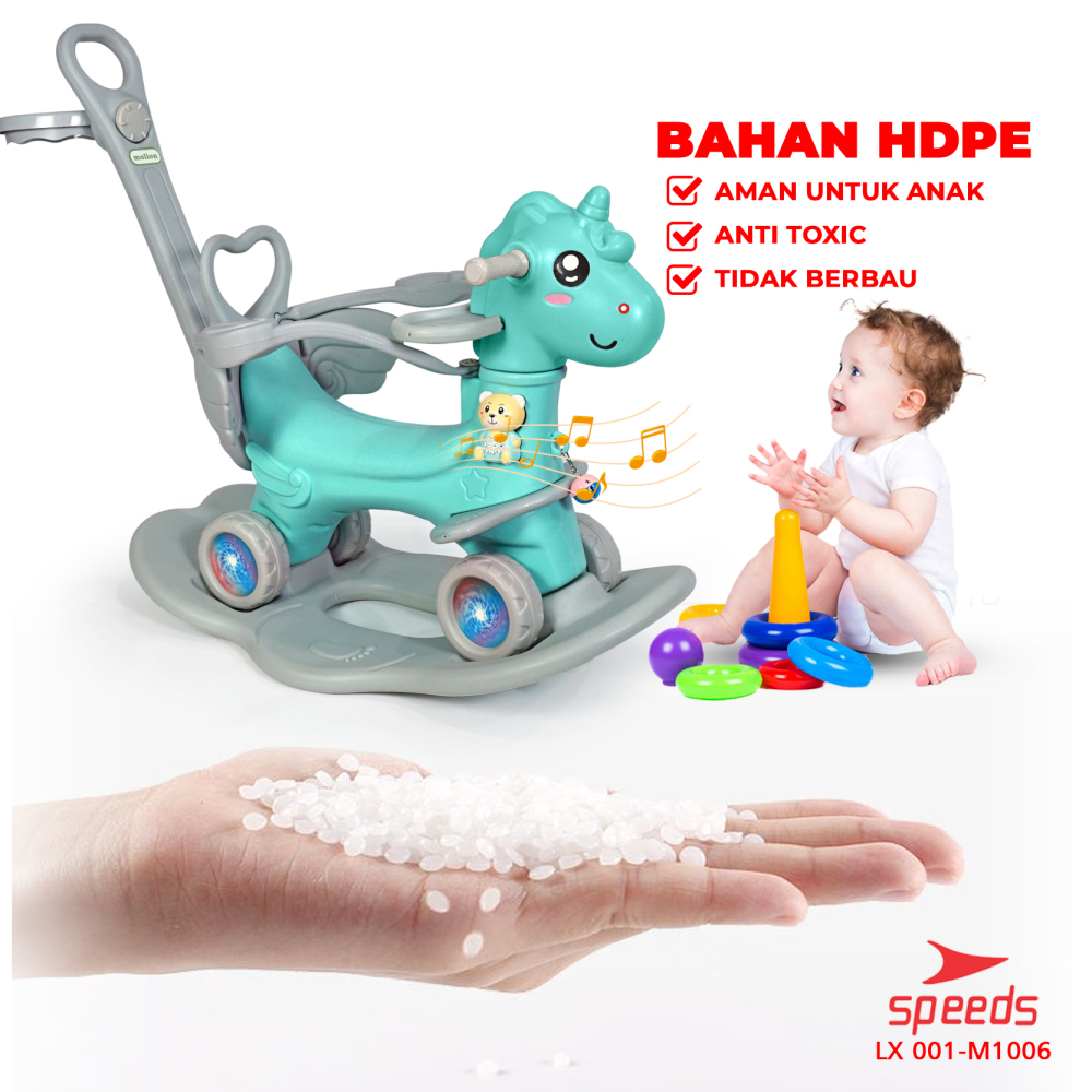 Mainan SNI Kuda Kudaan 4in1 Mainan Anak Jungkat Jungkit Balance Horse Model Rocking Horse Berstandar 001-M1006
