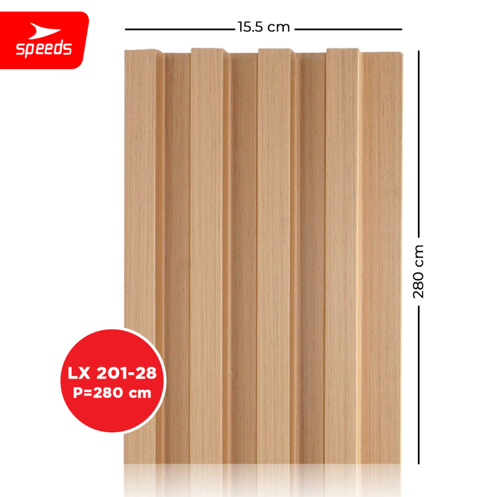 SPEEDS Wallpanel Wood Panel WPC Panel wood Wall panel Composite Dinding Kisi Kisi Kayu Premium LX 201-28