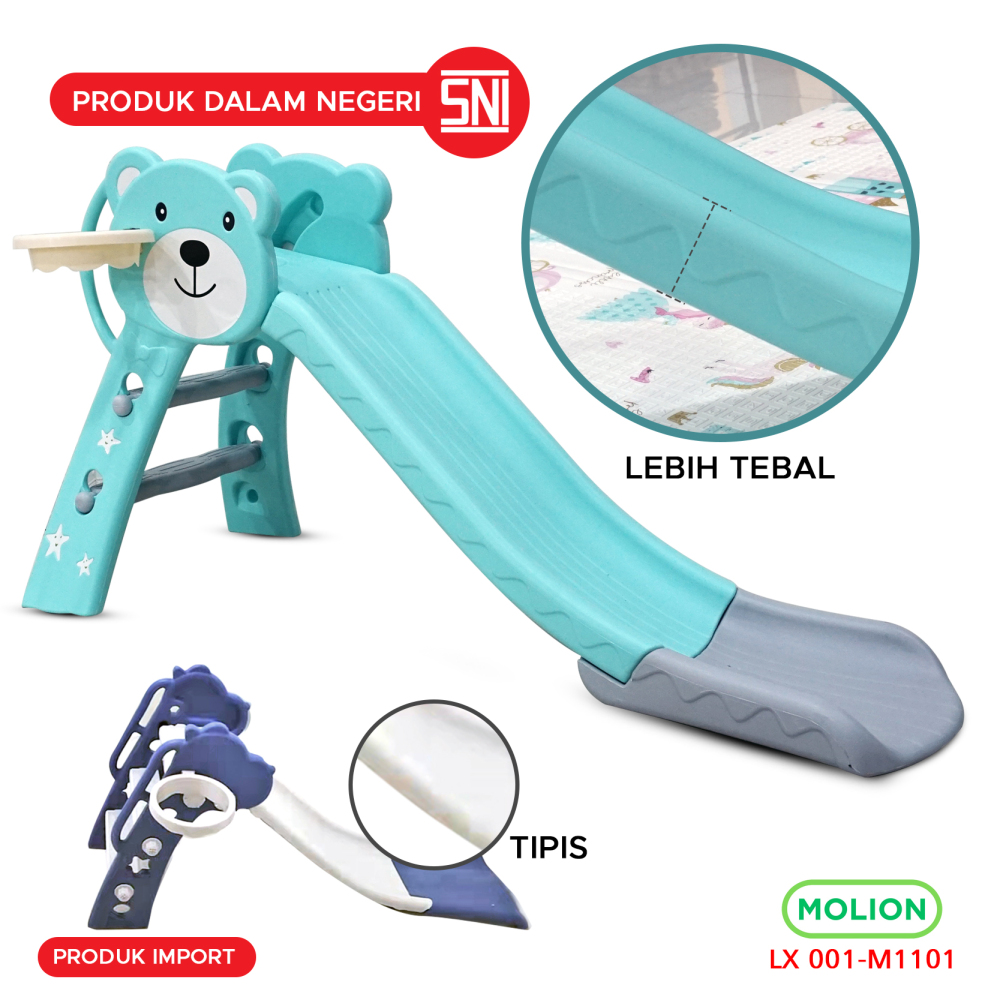 MOLION Mainan SNI Perosotan Anak Papan Seluncur Anak Playground Prosotan BabyFence PlayFence Berstandar 001-M1101