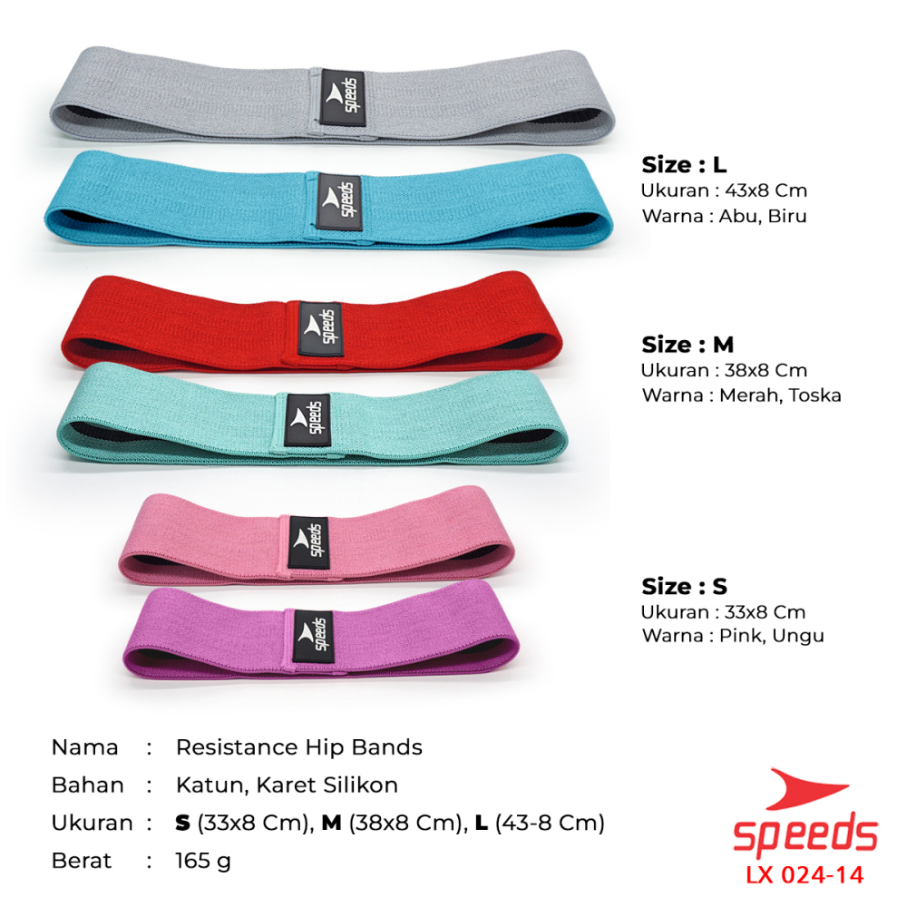 SPEEDS Resistance Band Gym Resistance Hip Band Yoga Pilates Karet Yoga 024-14