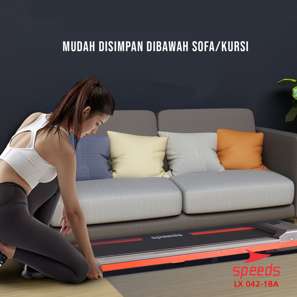 SPEEDS Treadmill Elektrik Walking Pad Treadmil Listrik Smart Alat Olahraga Fitness Original 042-18