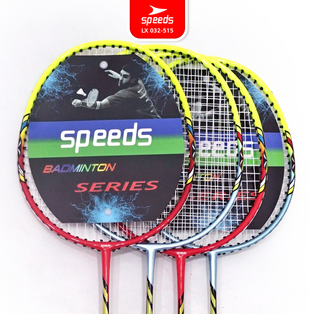 SPEEDS Raket Bulu Tangkis Raket Racket Badminton Original 1 Set isi 2 Pcs Free Tas LX 032-515