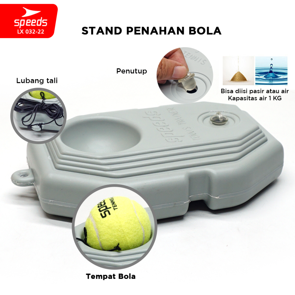 SPEEDS Raket Tennis Set Bola Raket Tenis Latihan Tenis Tennis Trainner Training Toll Exercise 27inch Olahraga Tennis Trainer 032-22