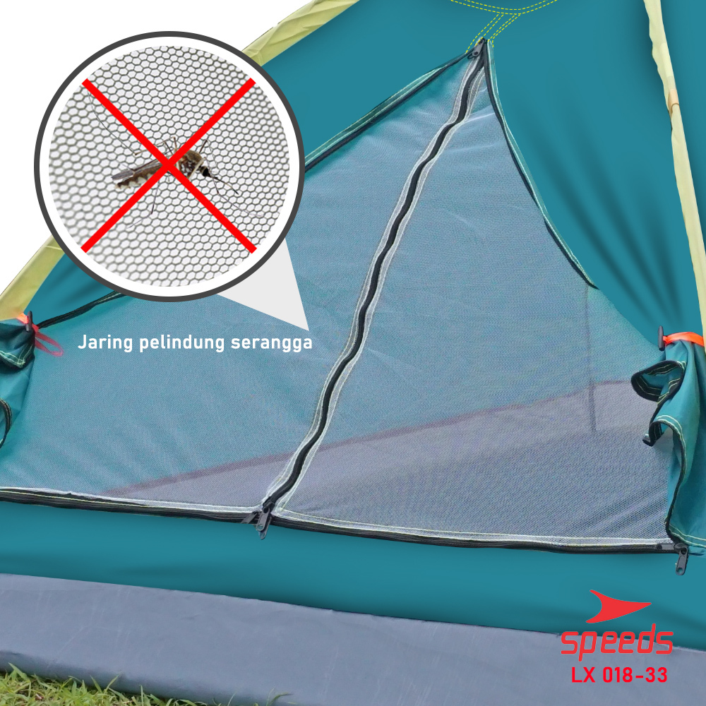 SPEEDS Tenda Camping Lipat Manual Tenda Gunung Portable 2-3 Orang Tenda Outdoor 018-33