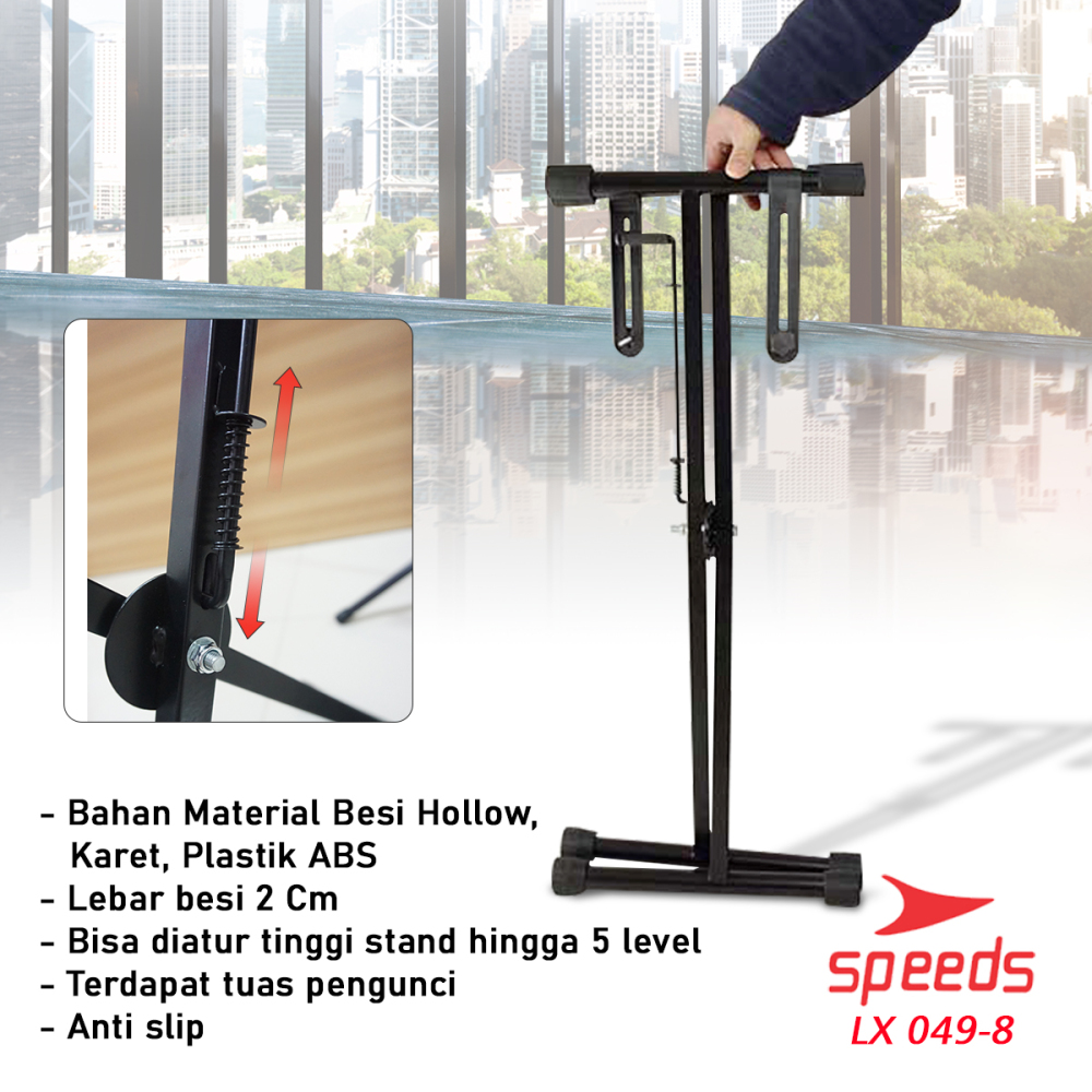 SPEEDS Alat Musik Stand Keyboard Double Model Silang Untuk Semua Piano Anak Anak Lipat Portable 049-8