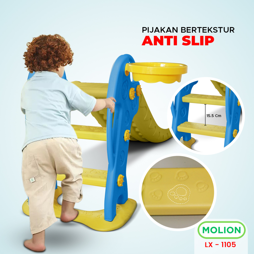 MOLION Mainan SNI Perosotan Anak Mainan Seluncuran Prosotan Kuda Kudaan Playground Slide HDPE Berstandar 001-M1105