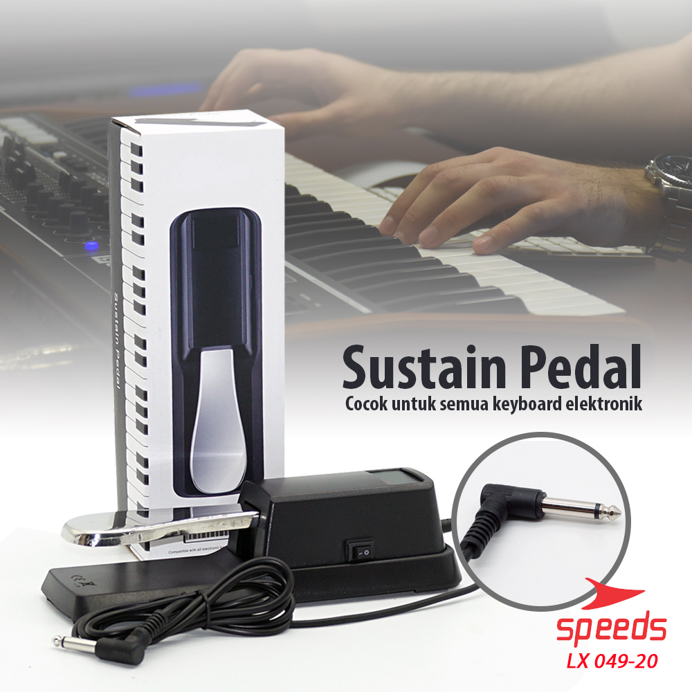 SPEEDS Sustain Pedal Keyboard Alat Musik Untuk Piano Elektrik Synthesizer Digital 049-20