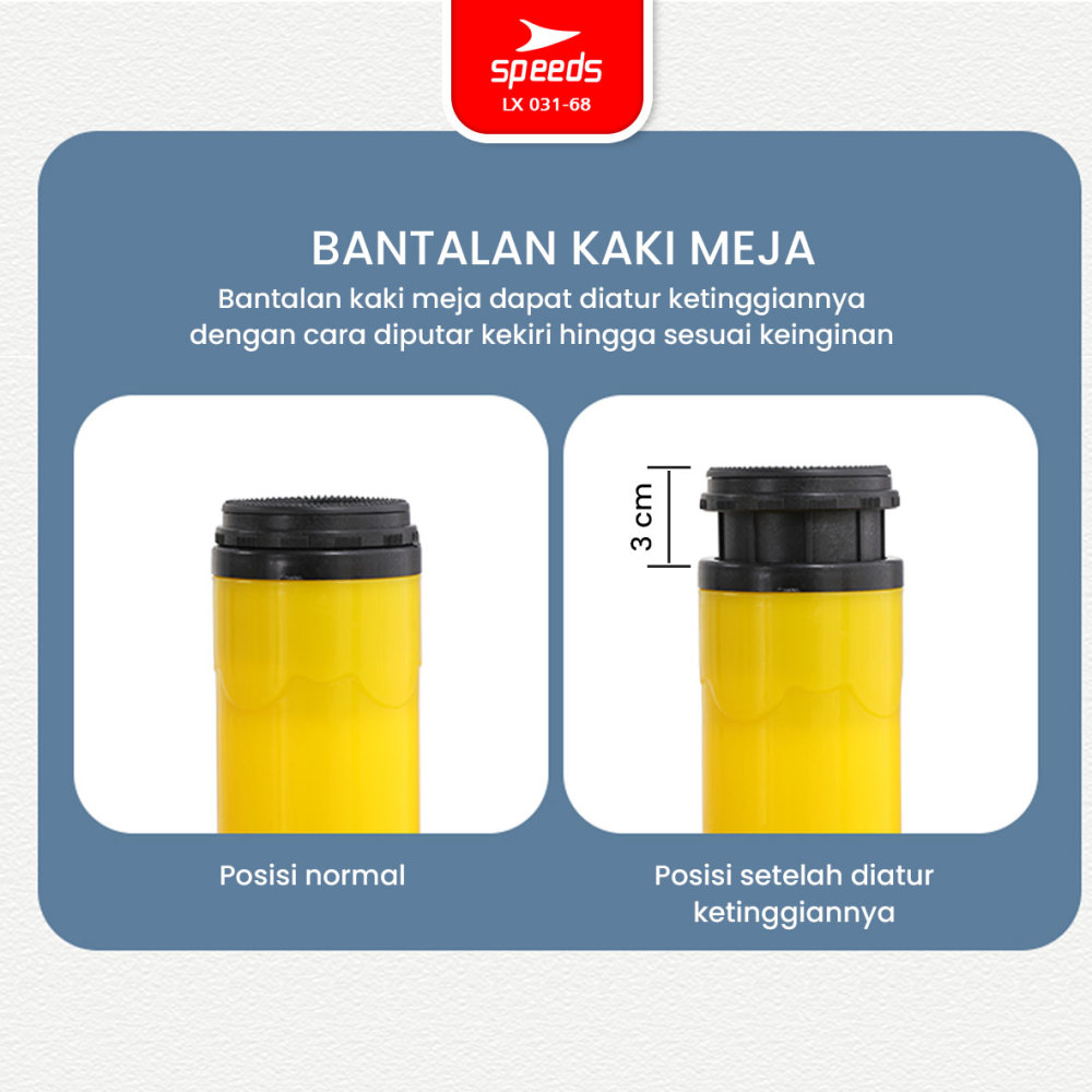 SPEEDS Meja Belajar Anak HDPE Kids Table Meja Lingkaran TK Paud Tebal Kokoh Colorful Kids Table Warna Warni 031-68