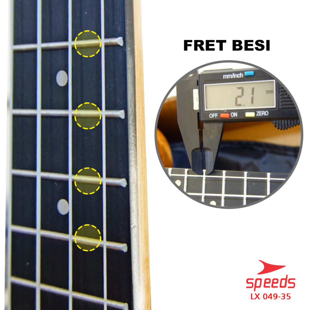 SPEEDS Ukulele 4 Senar Ukulele Soprano Ukulele 21 Inch Akustik Kualitas Premium Gitar 049-35
