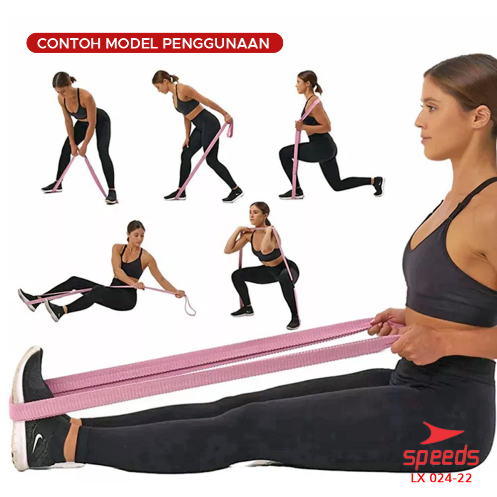 SPEEDS Hip Resistance Band Booty Band Hip Band Karet Yoga Belt Strap Stretching Power Band Karet Fitness Flexi Band 024-22
