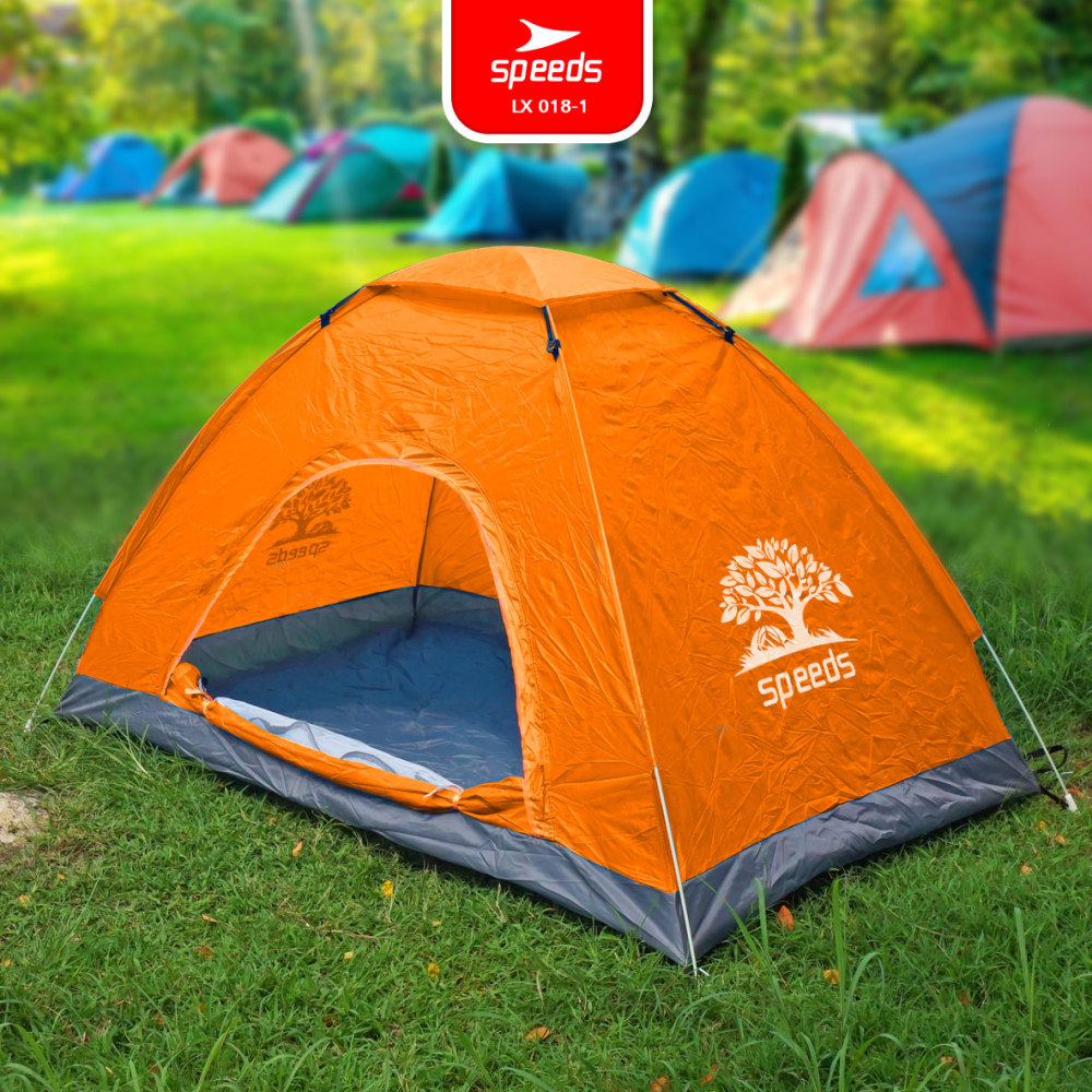 SPEEDS Tenda Camping Biru Kapasitas 1-3 Orang Tenda Otomatis Outdoor & Indoor Tenda Gunung 018-1