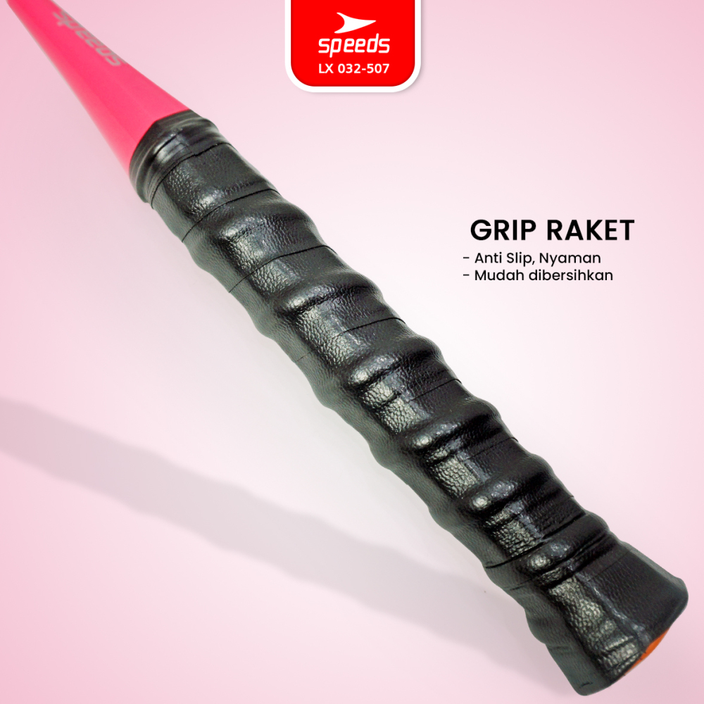 SPEEDS Raket Racket Badminton Raket Bulu Tangkis Raket Olahraga 1 Set isi 2pcs Outdoor 032-507