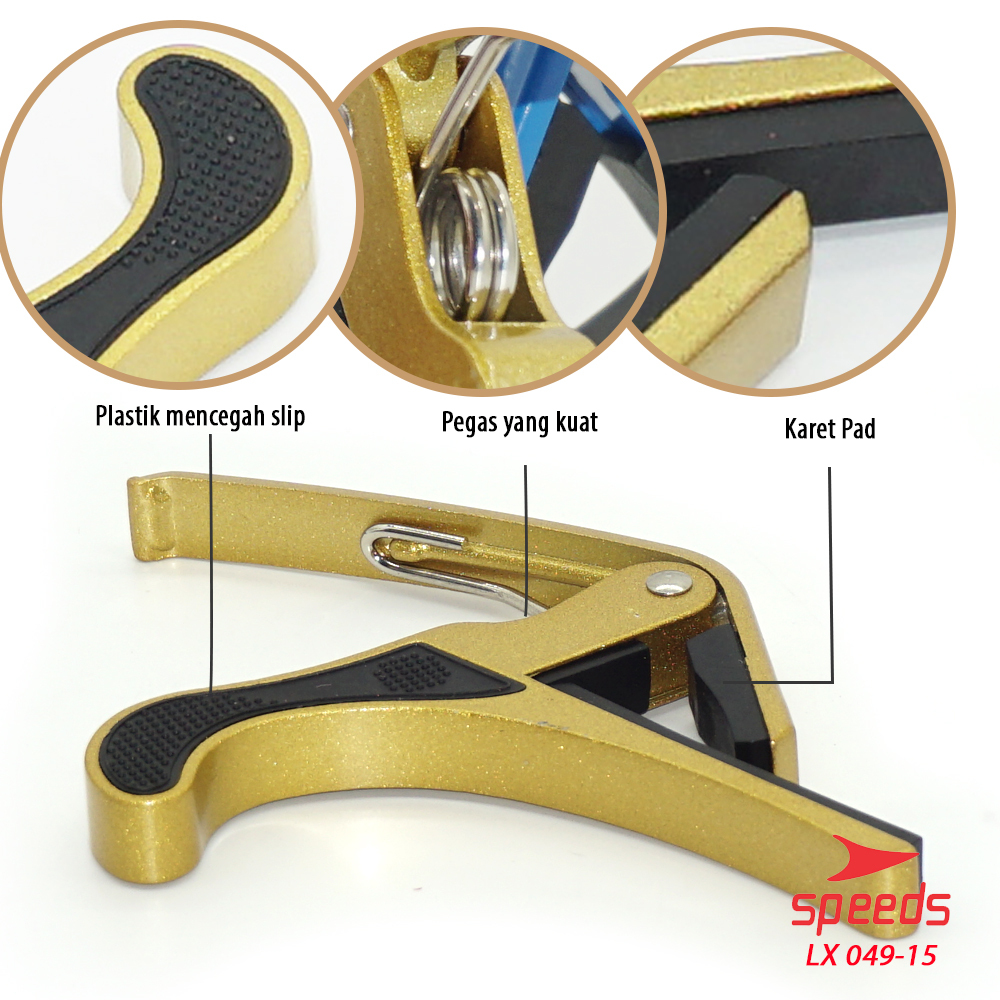 SPEEDS Alat Musik Capo Gitar Bahan Alumunium Alloy Kapo Gitar Penjepit Gitar 049-15