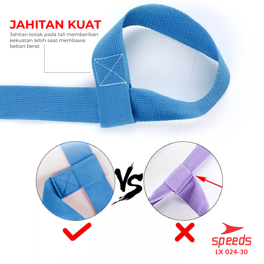 SPEEDS Yoga Mat Tas Sarung Strap Belt Stretch Resistance Band Gym Tali Karet Fitness Power Band Fleksibel Adjustable 024-30