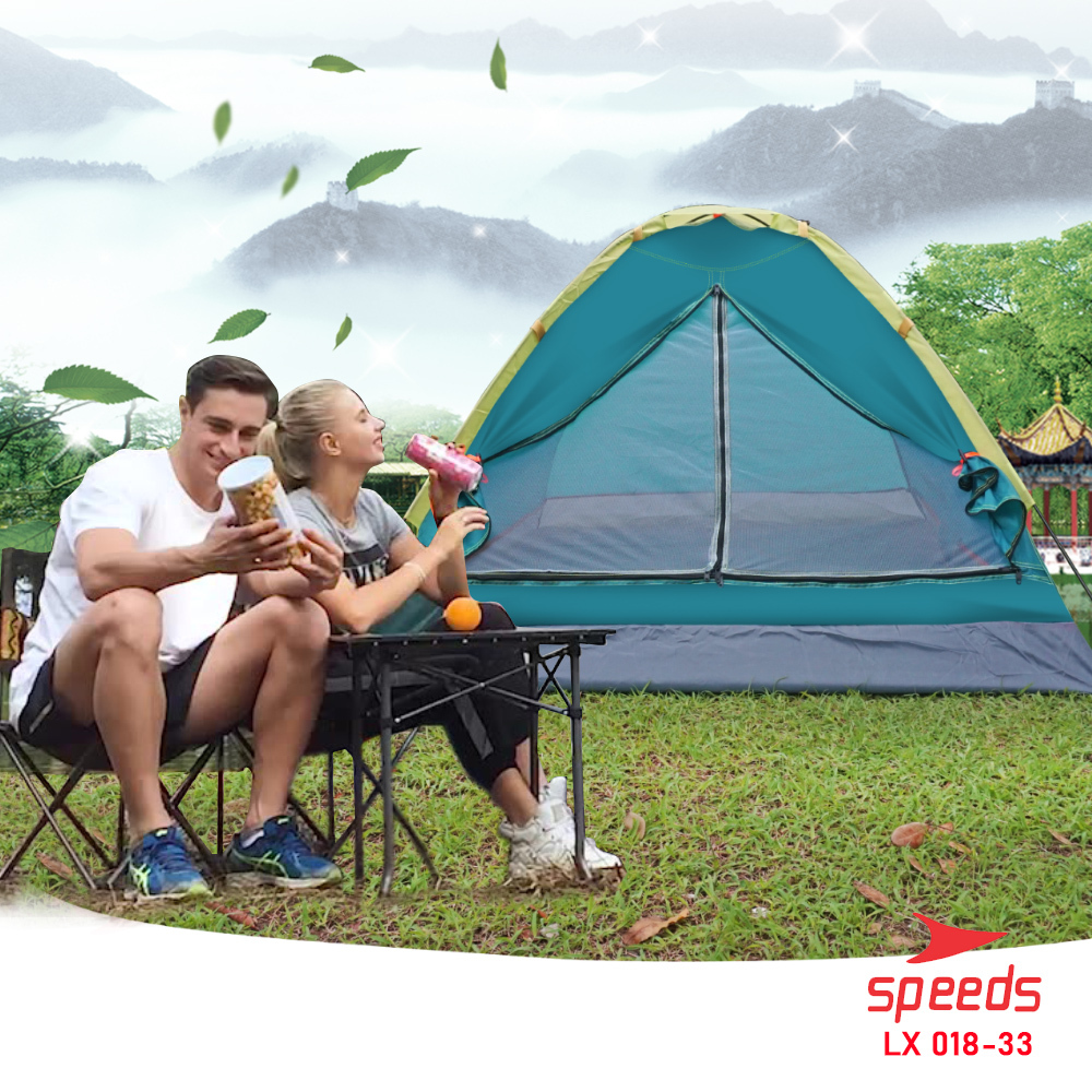 SPEEDS Tenda Camping Lipat Manual Tenda Gunung Portable 2-3 Orang Tenda Outdoor 018-33