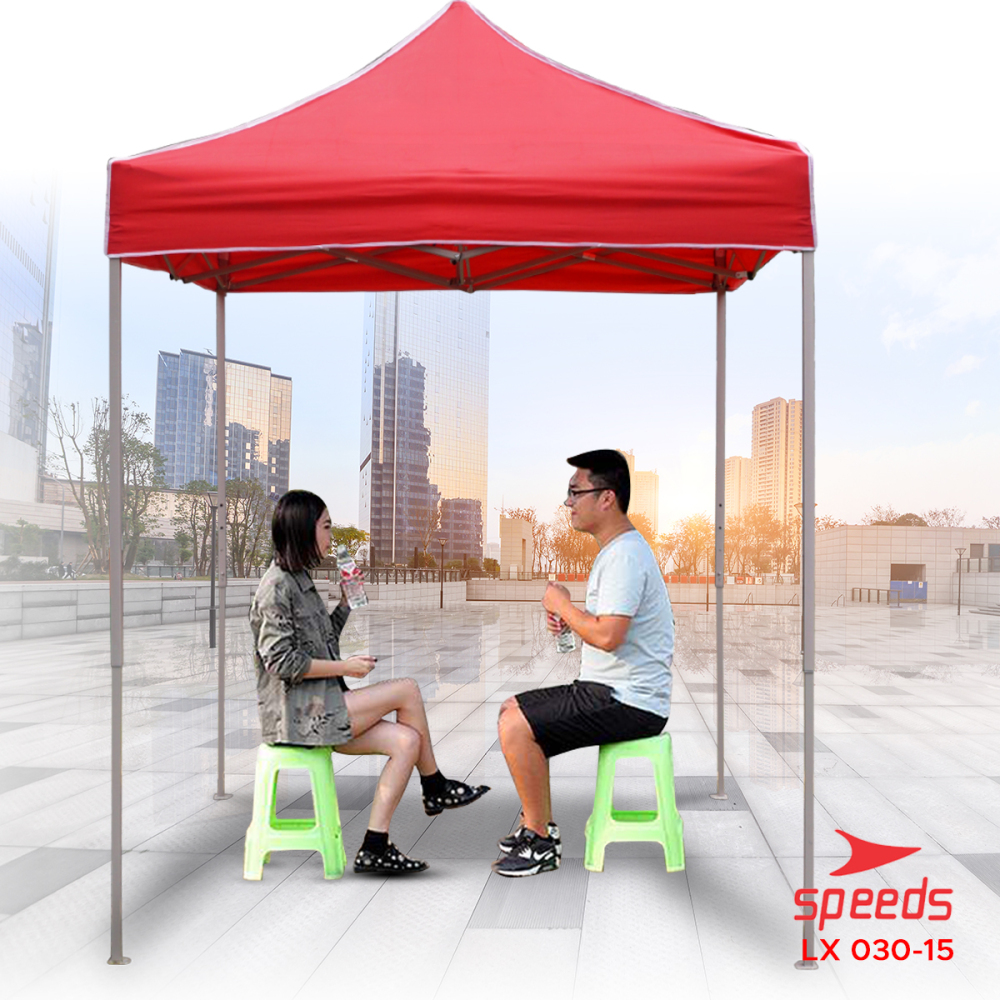 SPEEDS Tenda Terpal Tenda Jualan 2.5x2.5m Tenda Bazar Anti Air Mudah Dilipat Kain Oxford 600D 030-15
