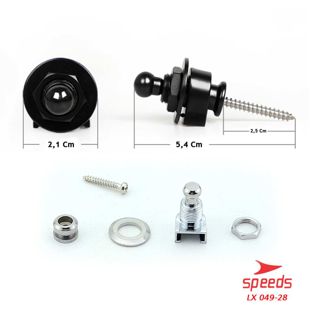 SPEEDS Strap Lock Guitar Pin Strap Guitar Pengunci Strap Gitar Pin Gitar 049-28