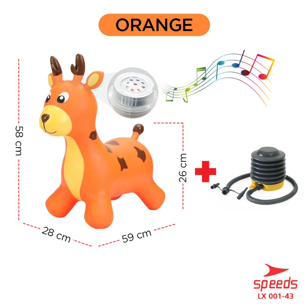 SPEEDS Mainan Kuda Kudaan Karet Rocking Horse Animal Jumping Horse 001-43