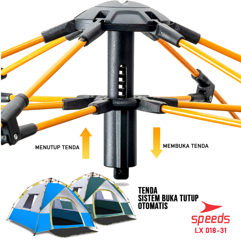 SPEEDS Tenda Camping Lipat 1-2 Orang Tenda Gunung Tenda Manual Waterpoof Portable Outdoor 018-31