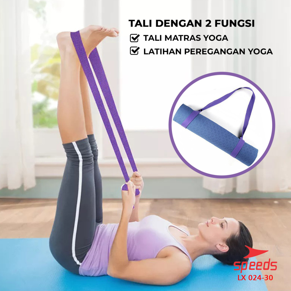SPEEDS Yoga Mat Tas Sarung Strap Belt Stretch Resistance Band Gym Tali Karet Fitness Power Band Fleksibel Adjustable 024-30