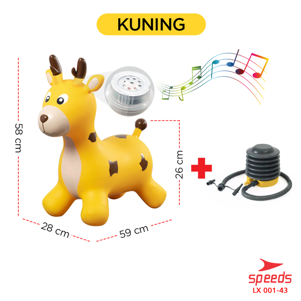 SPEEDS Mainan Kuda Kudaan Karet Rocking Horse Animal Jumping Horse 001-43