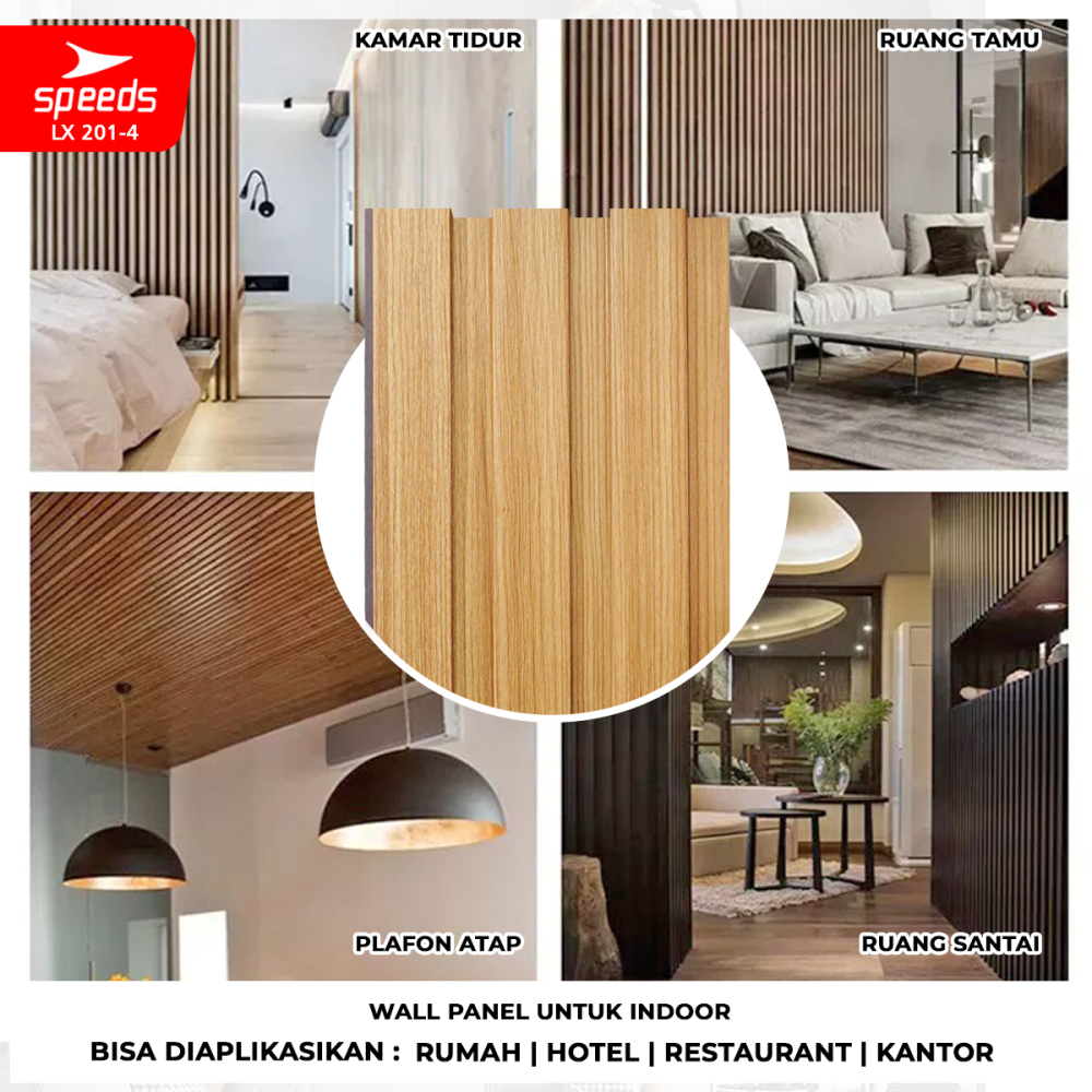 SPEDS  Wallpanel Wood Panel WPC Panel wood Wall panel 3D Dekorasi Rumah Hiasan Kayu Panel LX 201-4
