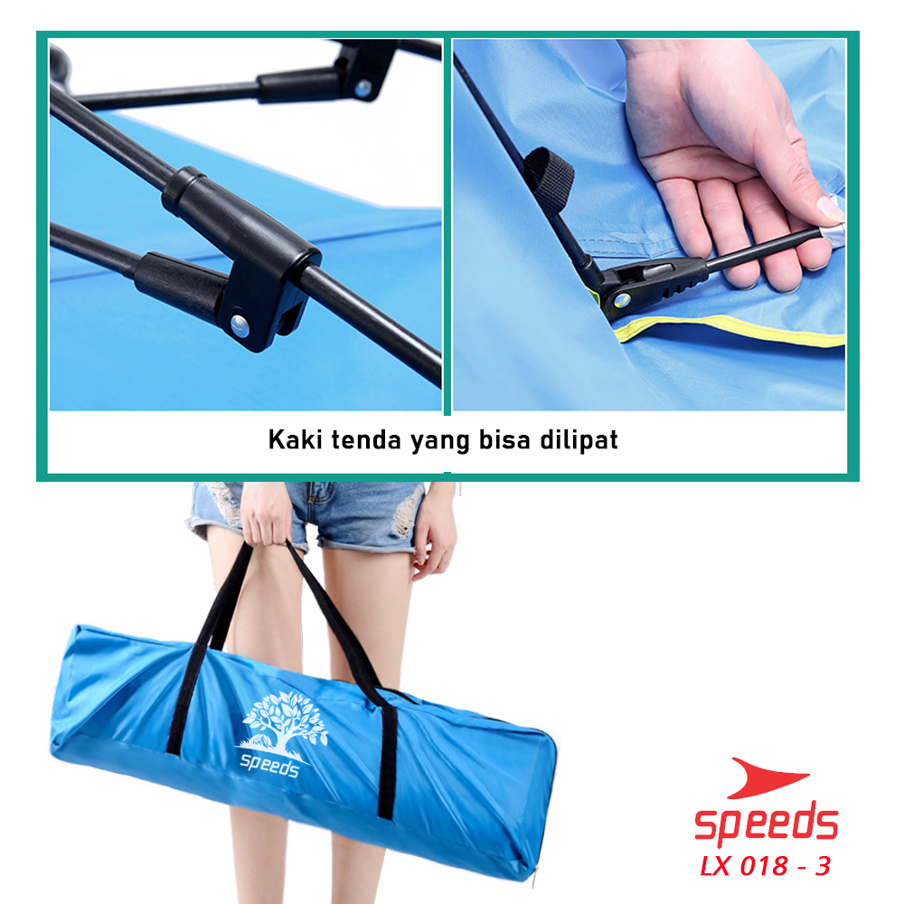 SPEEDS Tenda Camping Tenda Kemah Speeds 2 Orang Lipat Portable Tipe Pyramid Import Original 018-3
