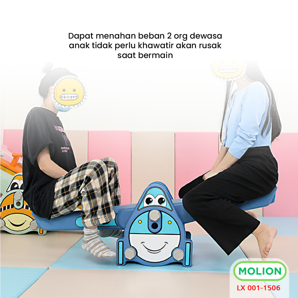 Mainan SNI Jungkat Jungkit Kuda Kudaan Mainan Anak Jungkat Jungkit Rocking Horse Bahan HDPE Jungkat-Jungkit Playground Berstandar 001-M1506