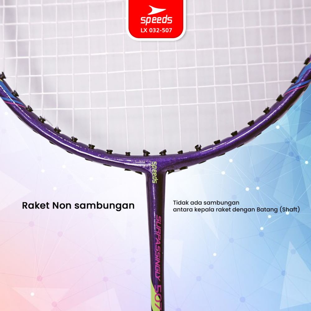 SPEEDS Raket Racket Badminton Raket Bulu Tangkis Raket Olahraga 1 Set isi 2pcs Outdoor 032-507