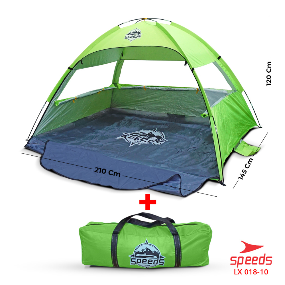 SPEEDS Tenda Camping terbuka otomatis untuk 3-4 orang Tenda PIKNIK / PANTAI / SANTAI 018-10
