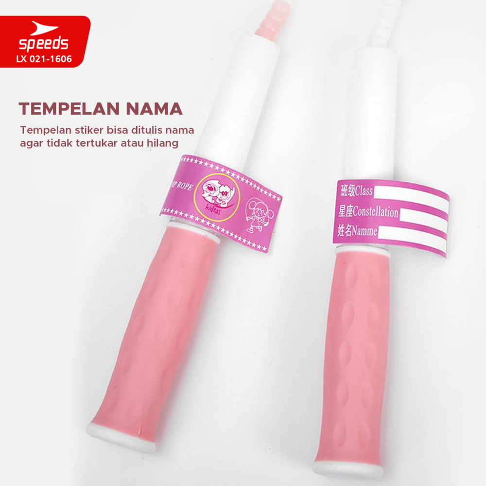 SPEEDS SKIPPING LOMPAT TALI JUMP ROPE ORIGINAL BERKUALITAS TERMURAH TERLARIS 021-1606