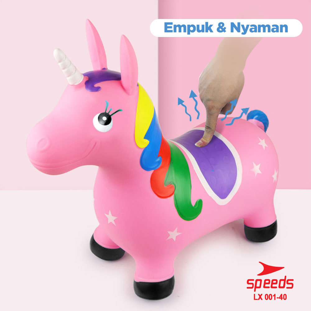 SPEEDS Mainan Tunggangan Kuda Kudaan Karet Rocking Horse Animal Jumping House 001-40