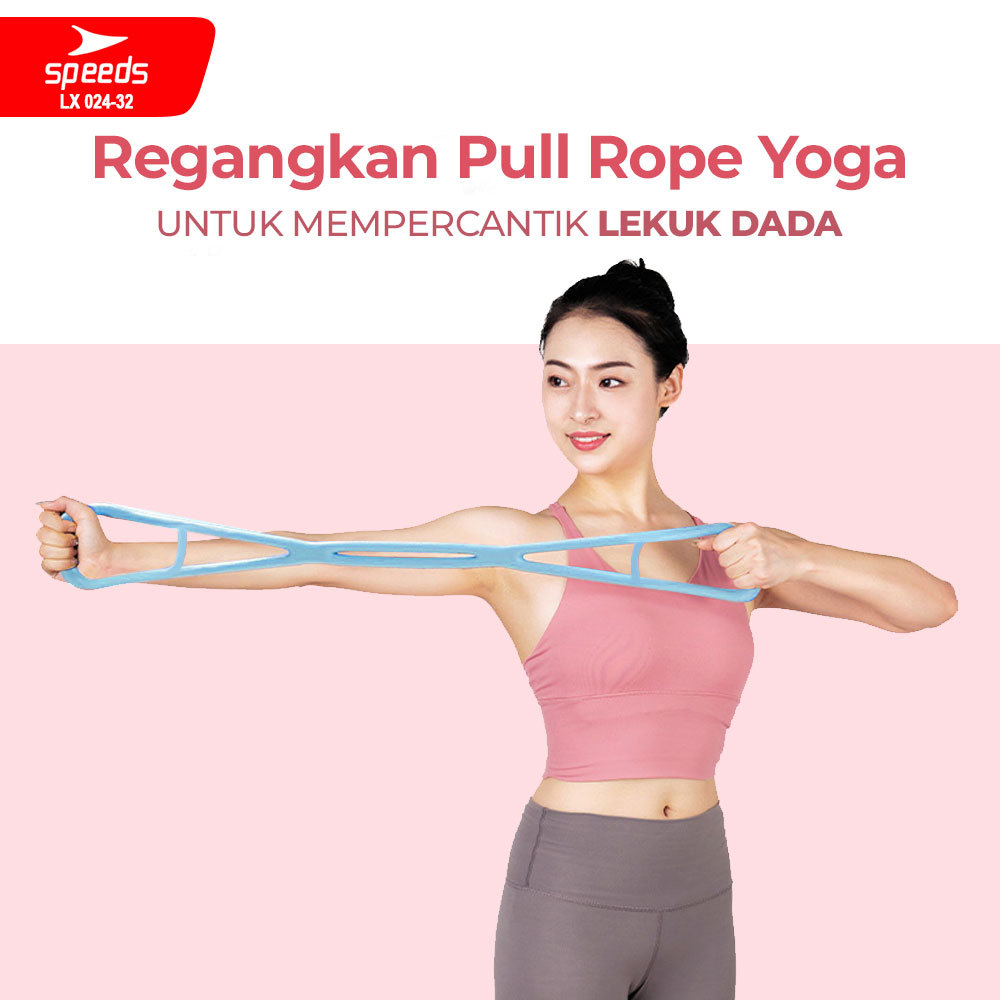 SPEEDS SPEEDS Tali Yoga Yoga Pull Rope Yoga Stretch Rope Tali Yoga Latihan Fitness Resistance Band 024-32