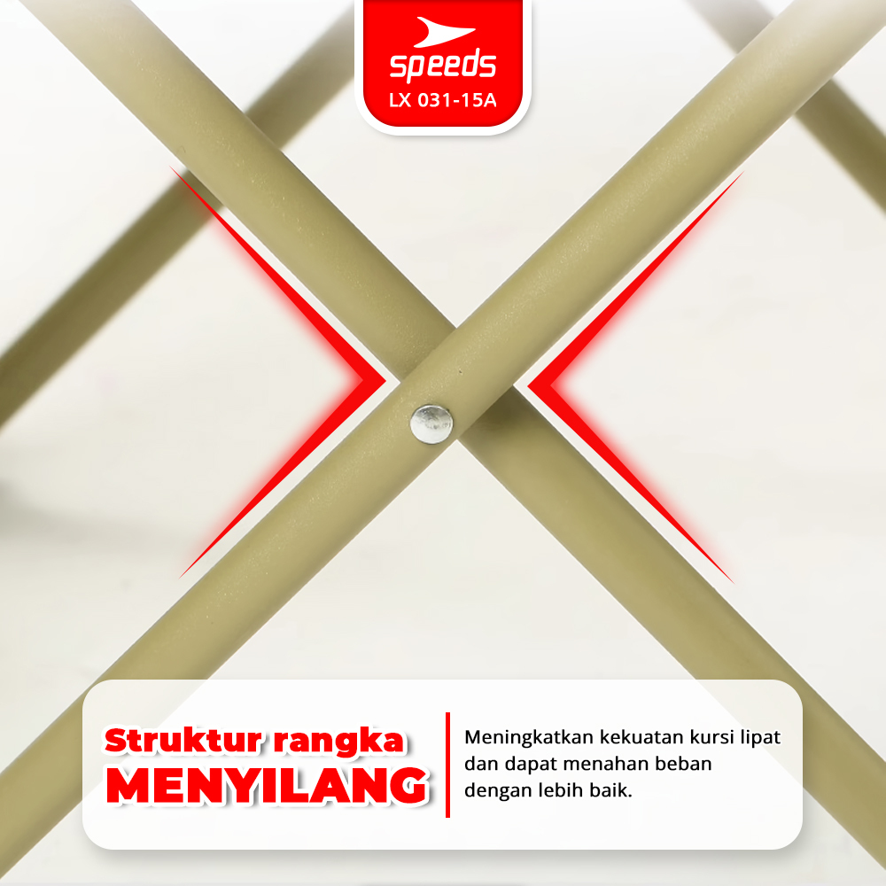 SPEEDS Kursi Lipat Kemah Outdoor Portabel Camping Folding Chair Kursi Taman LX 031-15A