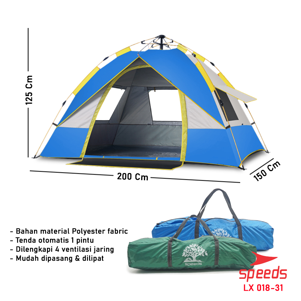 SPEEDS Tenda Camping Lipat 1-2 Orang Tenda Gunung Tenda Manual Waterpoof Portable Outdoor 018-31