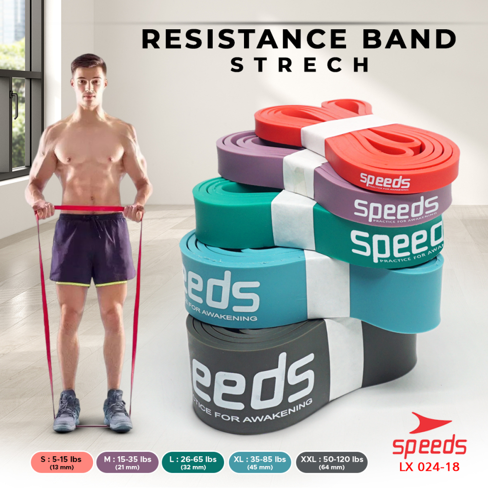 SPEEDS Tali Karet Yoga Fitness Loopbands Resistance Bands Anti Slip Loop Bands Karet Fitness Elastis 024-18