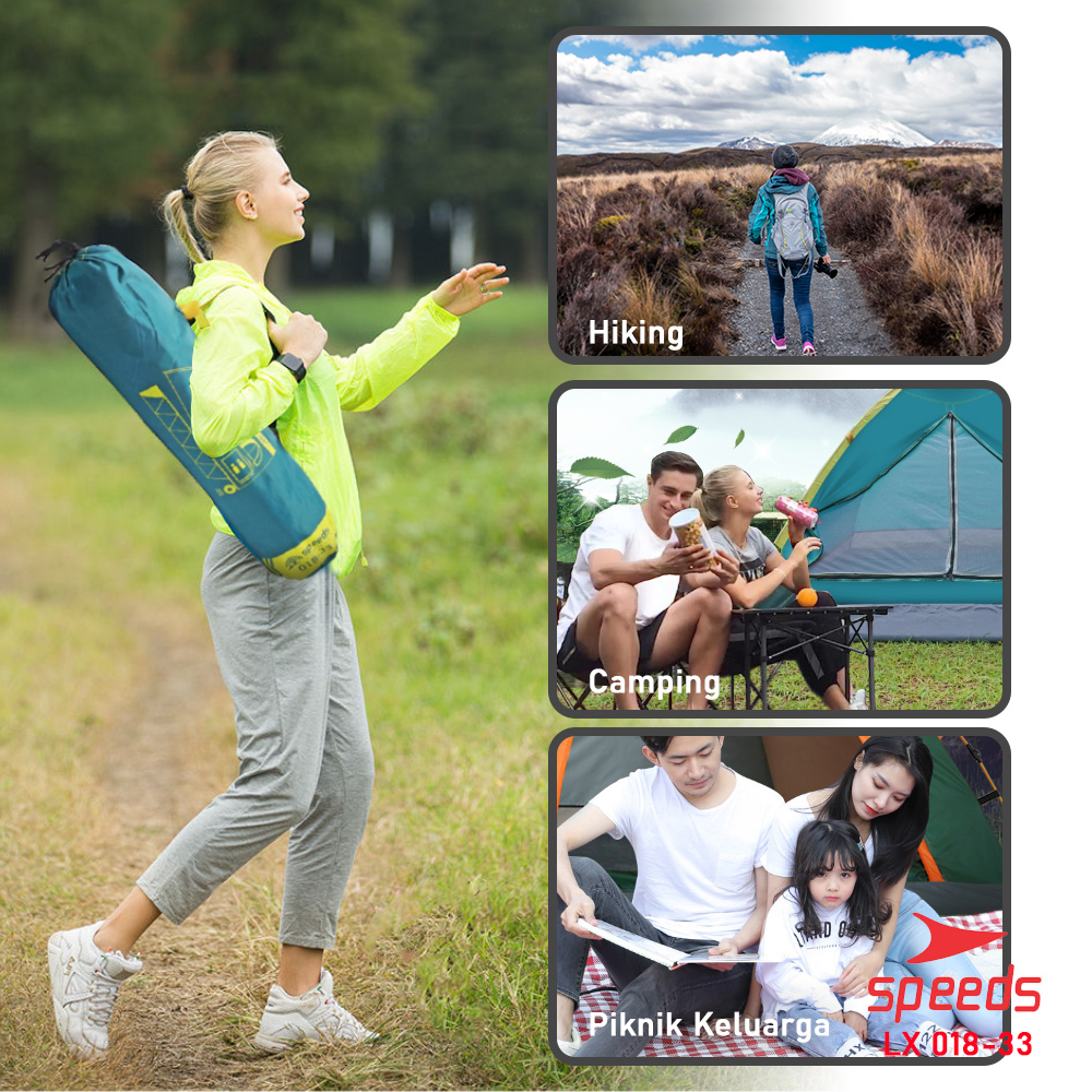 SPEEDS Tenda Camping Lipat Manual Tenda Gunung Portable 2-3 Orang Tenda Outdoor 018-33