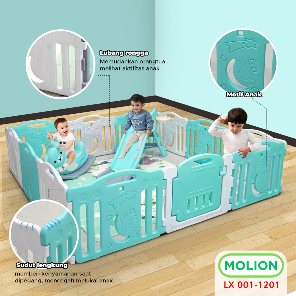 Pagar Anak Pagar Bayi Pagar Mainan Anak Bayi Baby Fence Lengkap dan Kokoh 001-1201