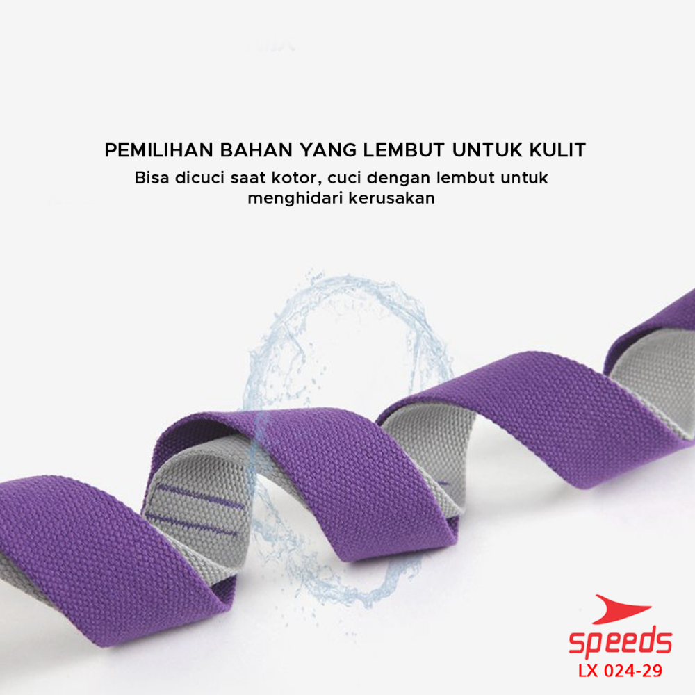 SPEEDS Yoga Strap Yoga Belt Tali Yoga Ring Yoga Stretching Strap Power Band Resistance Band Karet Fitnes Legs Stretch Power Band Olahraga 024-29