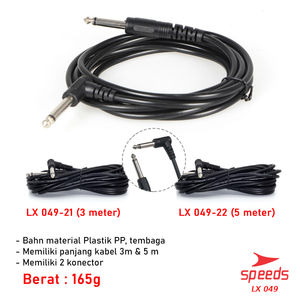 SPEEDS Kabel Jack Gitar Akustik Alat Musik Kabel Aux Cable Audio Kabel Speaker 049-21
