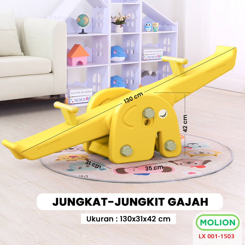 Mainan SNI Jungkat Jungkit Anak Seesaw Prosotan Jungkat-Jungkit Playground Perosotan Kuda Kudaan Berstandar 001-M1503