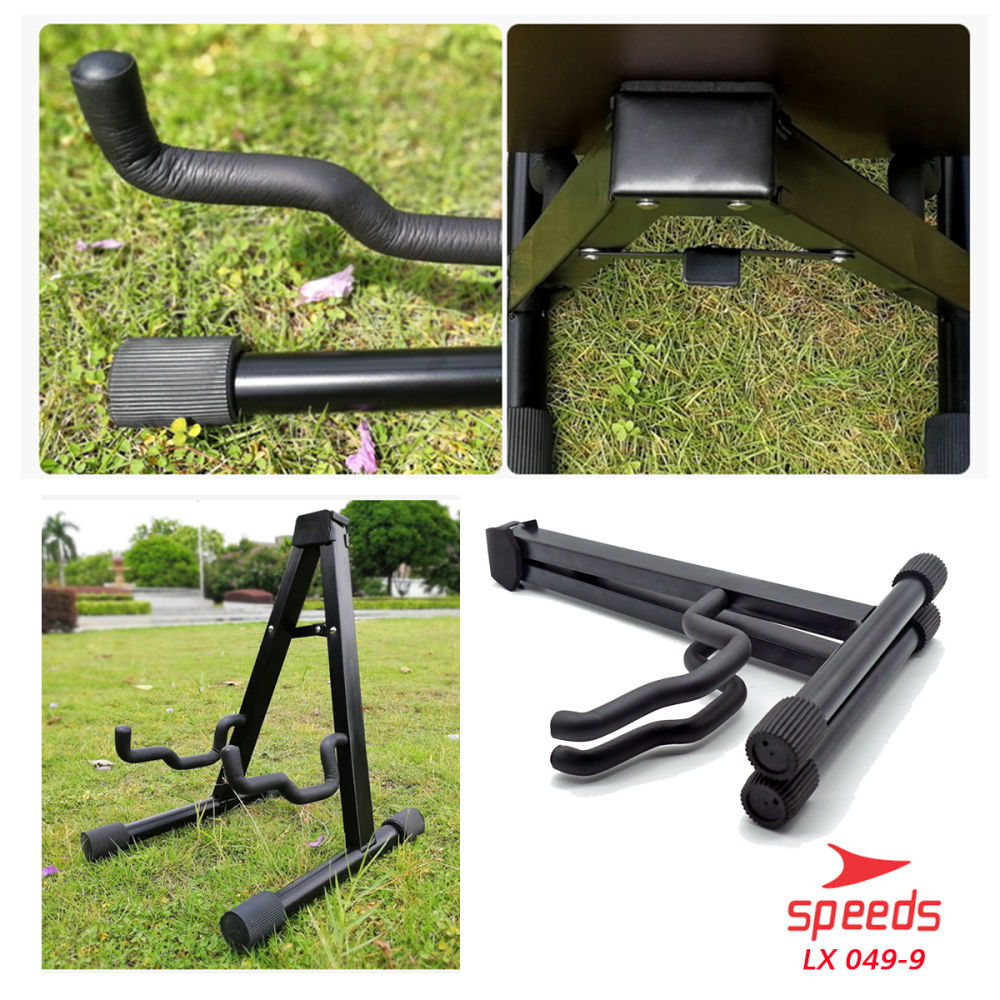 SPEEDS Alat Musik Stand Gitar Universal Import Stand Bass Ukulele Model A Lipat Besi Dudukan Gitar 049-9