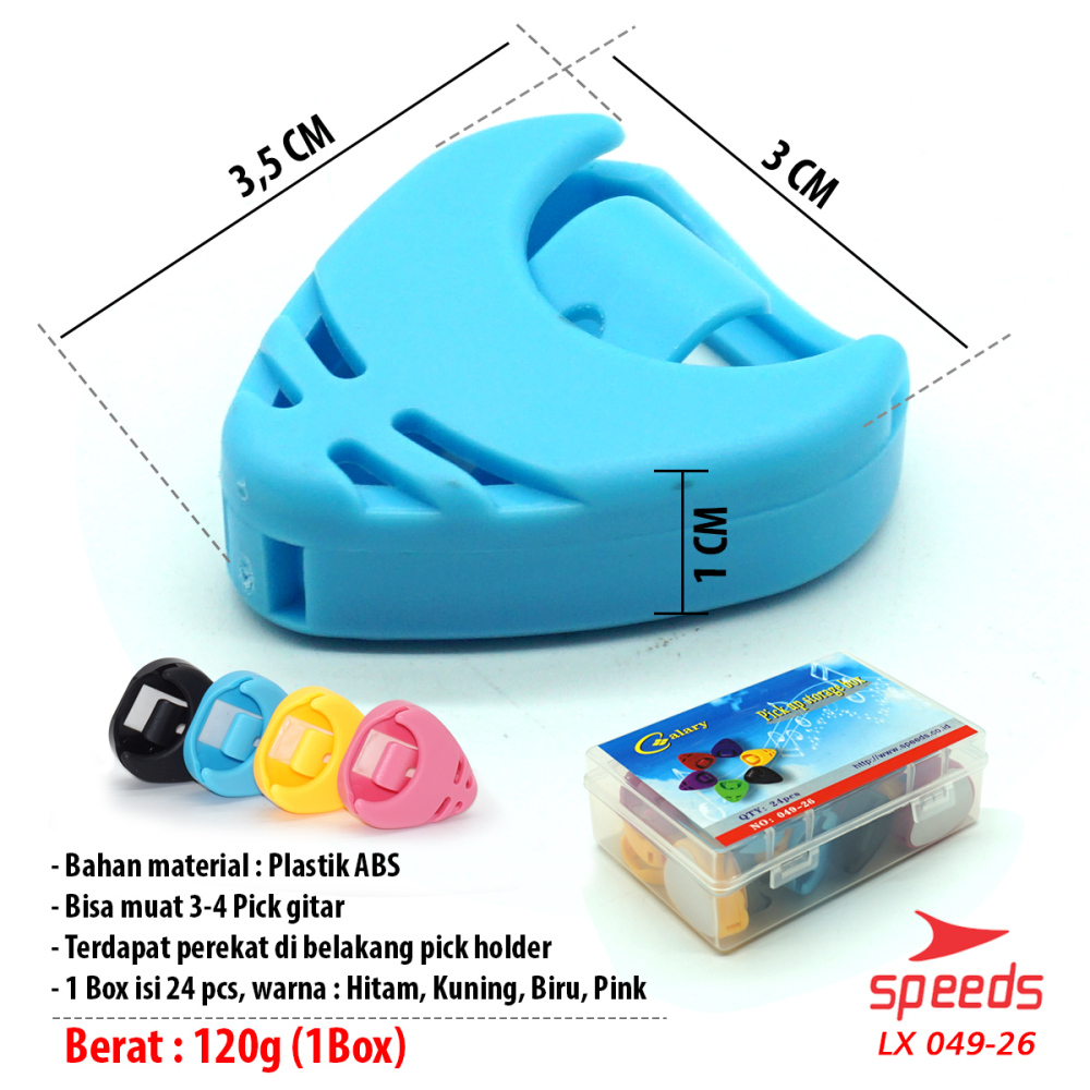 SPEEDS Alat Musik Pick Gitar Pick Holder Tempat Pick Gitar/Bass 049-26