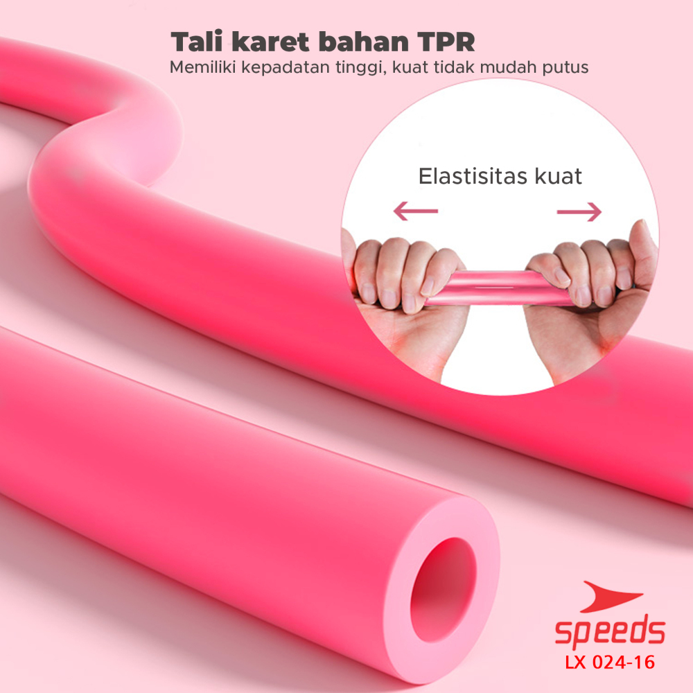 SPEEDS Tali Stretching Olahraga Portable Fitness Gym Yoga 8 Toning Tube Resistance Band Stretch Rope 024-16